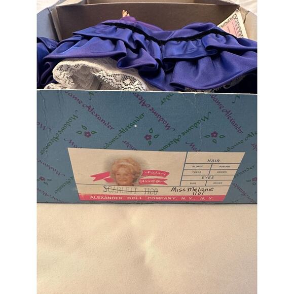 Madame Alexander Miss Melanie Doll Scarlett 1100 Southern Belle in Box - Picture 2 of 2